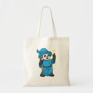 Panda as Wizard med Magic trollspö Tygkasse