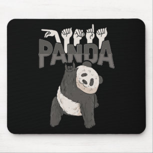 Panda Asl Hand Gesture Döv Hearing Loss Awareness Musmatta