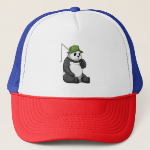 Panda at Fishing with Fishing Rod Keps