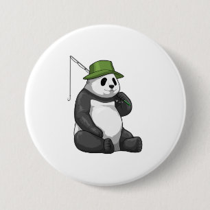 Panda at Fishing with Fishing Rod Knapp