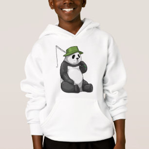 Panda at Fishing with Fishing Rod T Shirt
