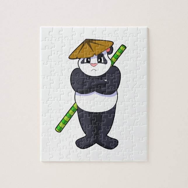 Panda at Stick match Martial Arts.PNG Pussel (Vertikal)