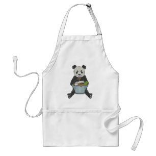 Panda Ätlar nuddar Förkläde