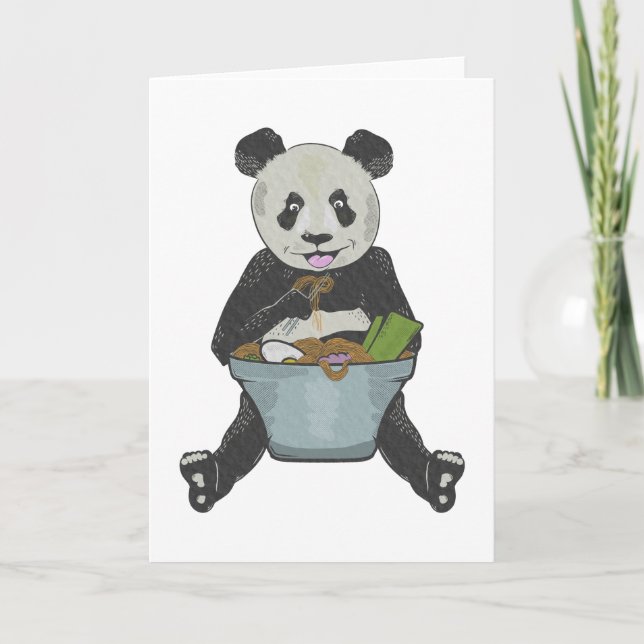 Panda Ätlar nuddar Kort (Framsida)