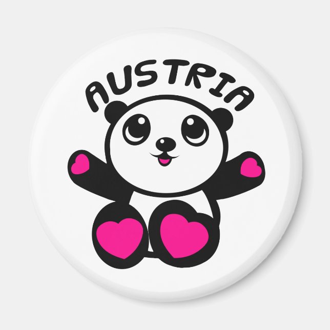 Panda Austria Magnet (Framsidan)