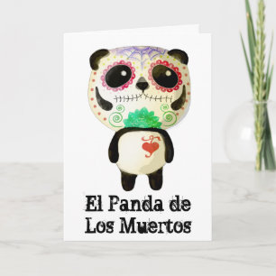 Panda av day of the dead kort