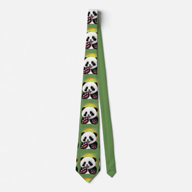 Panda Baby Bear Cute och Lycklig Slips (Framsida)