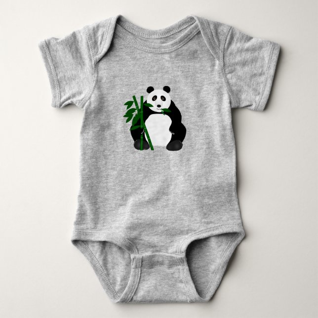 Panda Baby Bodykostym T Shirt (Framsida)