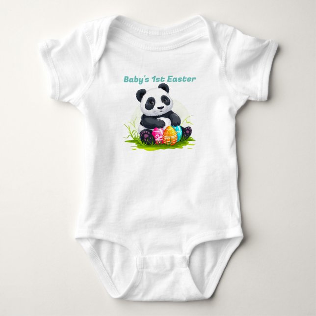 Panda Baby Första Påsk T Shirt (Framsida)