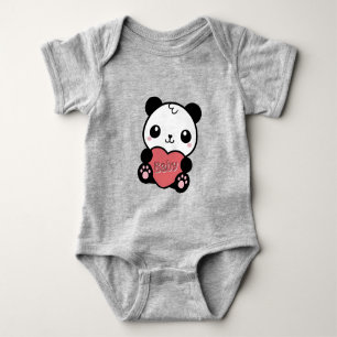 Panda Baby med hjärta T-Shirt