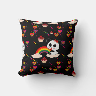 Panda Baby Muffins rainbows kawaii Personlig Kudde