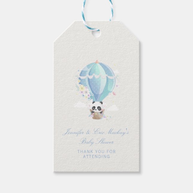 Panda Baby Shower Gift-Märkre Presentetikett (Framsidan)