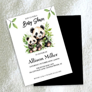 Panda Baby Shower-inbjudan Inbjudningar