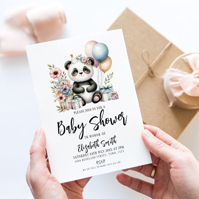 Panda Baby Shower Inbjudningar (Skapare uppladdad)