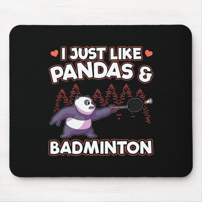 Panda Badminton I Just Kärlek Pandas Musmatta (Framsidan)