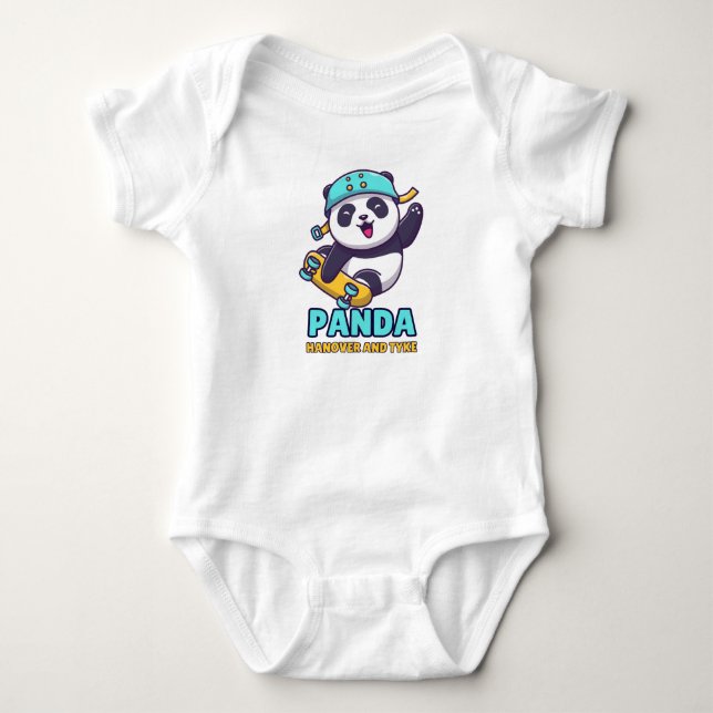 Panda bakfylla och unge t shirt (Framsida)