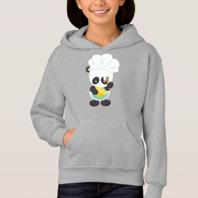 Panda, Baking Panda, Apron, Whisking Bowl T Shirt (Framsida)