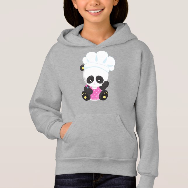 Panda, Baking Panda, Cute Panda, Whisk T Shirt (Framsida)