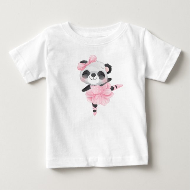 Panda Ballerina T Shirt (Framsida)