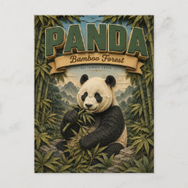 Panda Bamboo Forest POPCUT Vykort