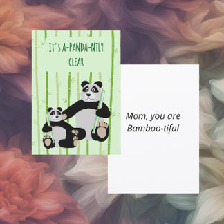 Panda Bamboo Mother’s Day Julkort