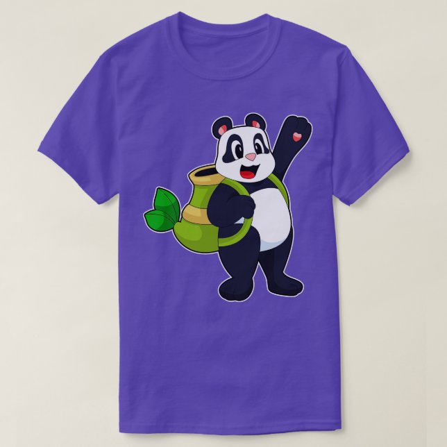 Panda Bamboo ryggsäck T Shirt (Design framsida)