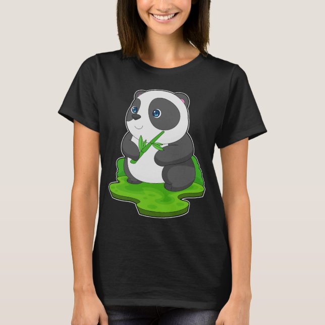 Panda Bamboo twig T Shirt (Framsida)