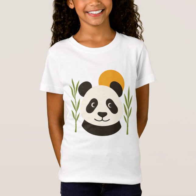 Panda Bambu Barn T-Shirt (Framsida)