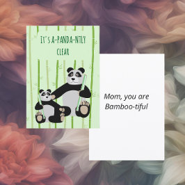 Panda Bambu Mors Dag Julkort