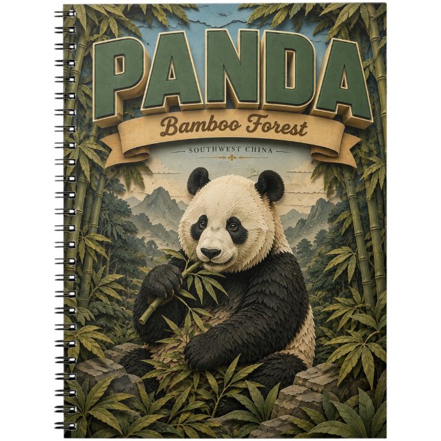 Panda Bambu Skog POPCUT Anteckningsbok (Skapare uppladdad)