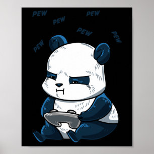 Panda Bänk Söt Hob Poster