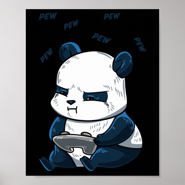 Panda Bänk Söt Hob  Poster (Framsidan)