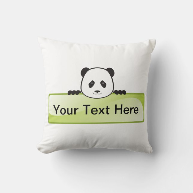 Panda Banner Kudde (Framsida)
