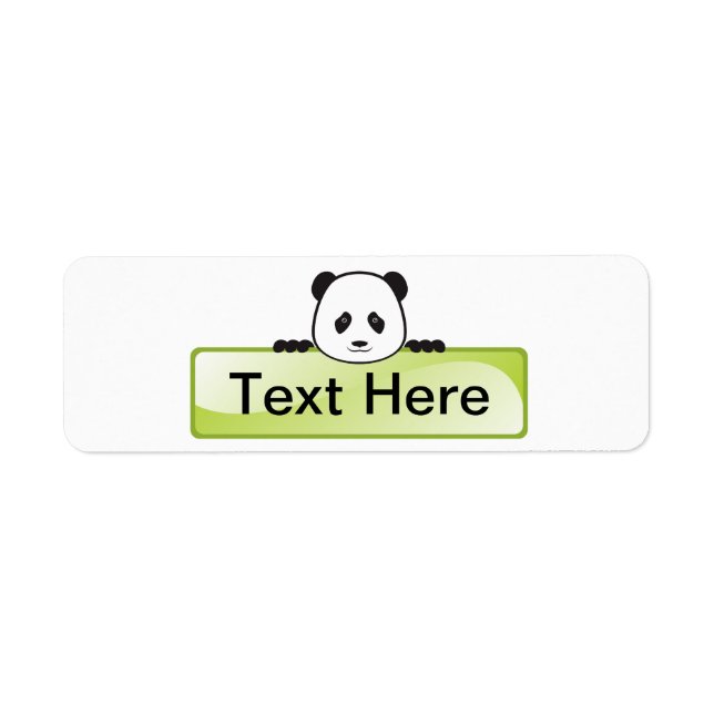 Panda Banner Returadress Etikett (Framsidan)