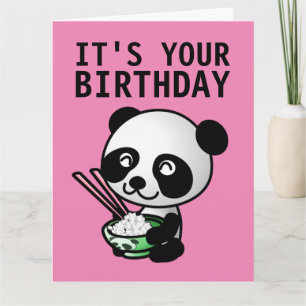 PANDA BAR FUNNY CUTE BIRTHDAY-KORT KORT
