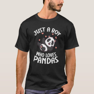 Panda bara en pojke som Kärlek Pandas T Shirt