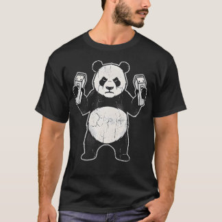 Panda barber rolig djur frisyr t shirt