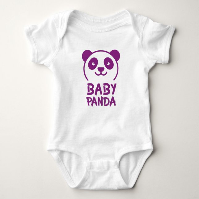 Panda-barn bodysuit t shirt (Framsida)