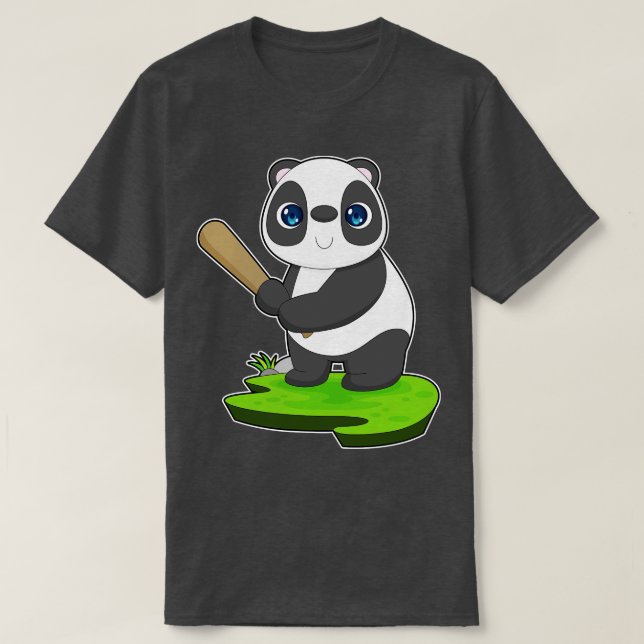 Panda Baseball Baseball fladdermus T Shirt (Design framsida)