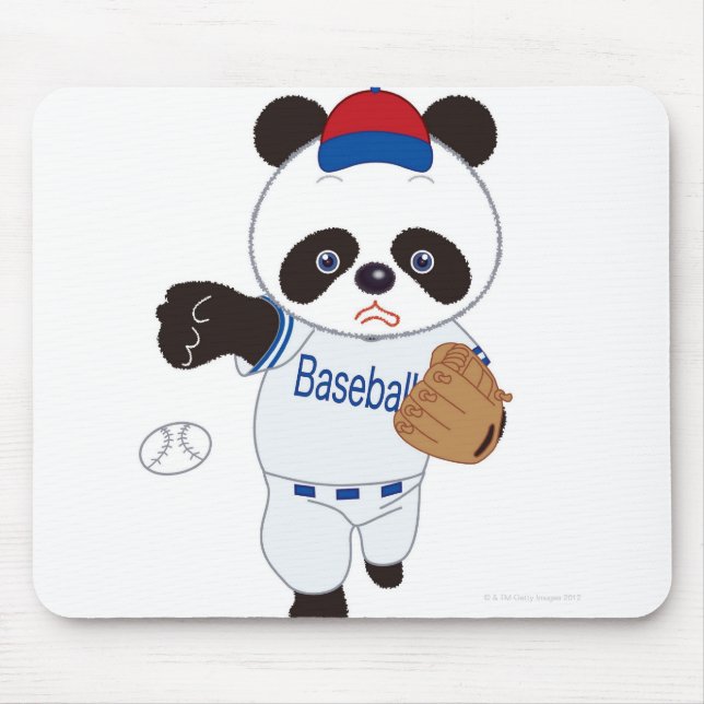 Panda Baseball Player Pitching a Baseball Musmatta (Framsidan)