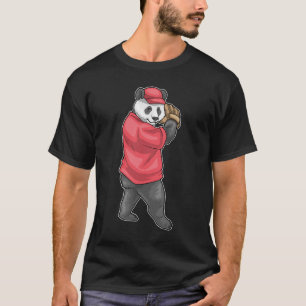 Panda Baseboll Basebollhandske T Shirt