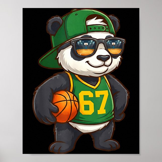 Panda Basketball 67 Gen Alpha Slang Srts Men Boys  Poster (Framsidan)