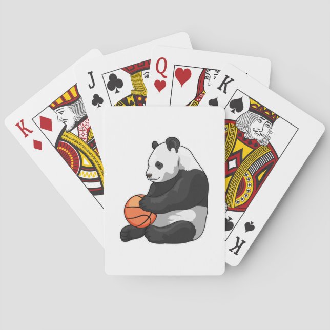 Panda Basketball-spelare Basketball Casinokort (Baksidan)