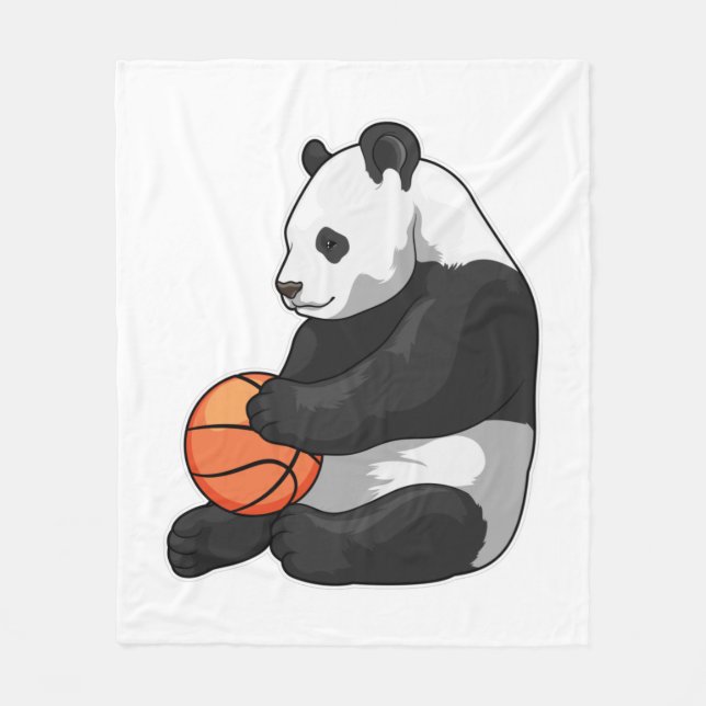 Panda Basketball-spelare Basketball Fleecefilt (Framsidan)
