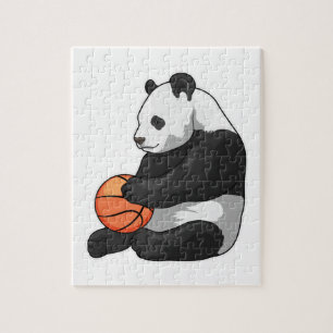 Panda Basketball-spelare Basketball Pussel