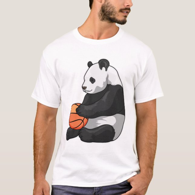 Panda Basketball-spelare Basketball T Shirt (Framsida)