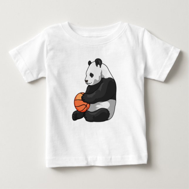 Panda Basketball-spelare Basketball T Shirt (Framsida)