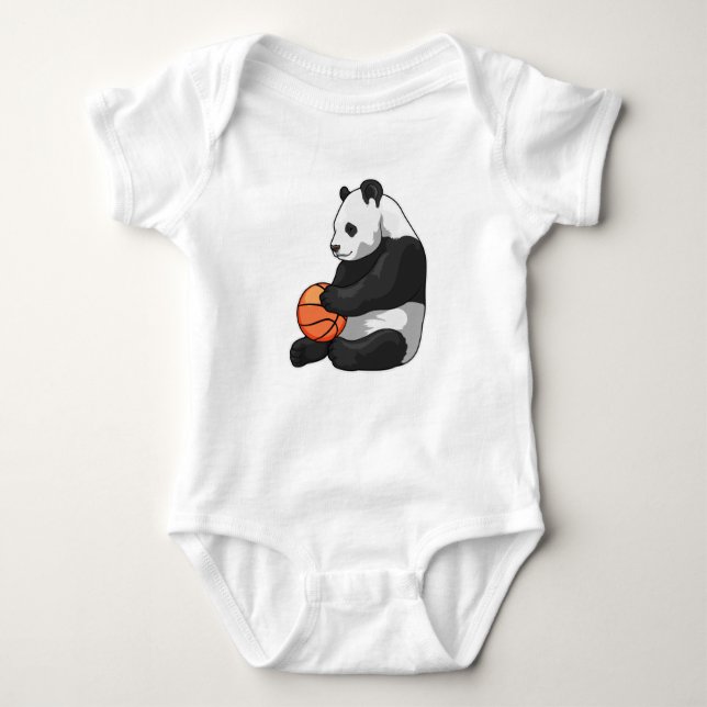 Panda Basketball-spelare Basketball T Shirt (Framsida)