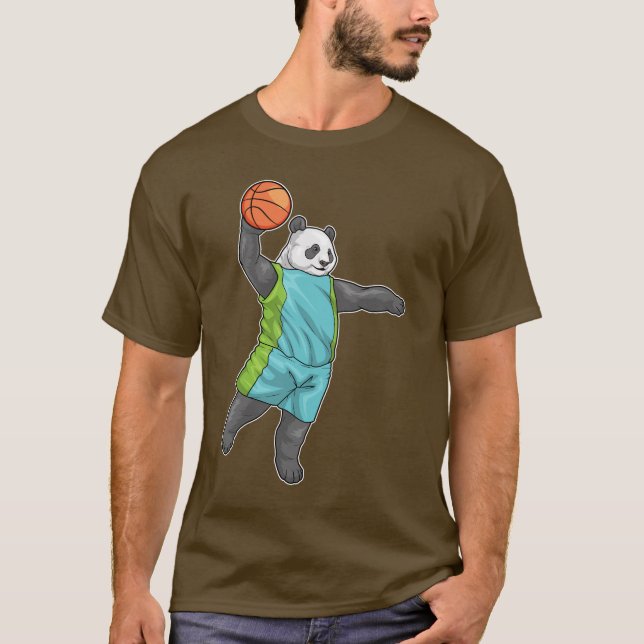 Panda Basketball-spelare Basketball T Shirt (Framsida)