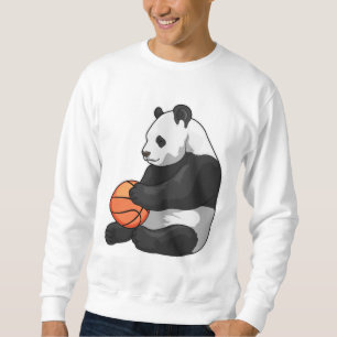 Panda Basketbollspelare Basketboll Lång Ärmad Tröja